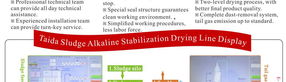 sluge stabilization alkaline drying line